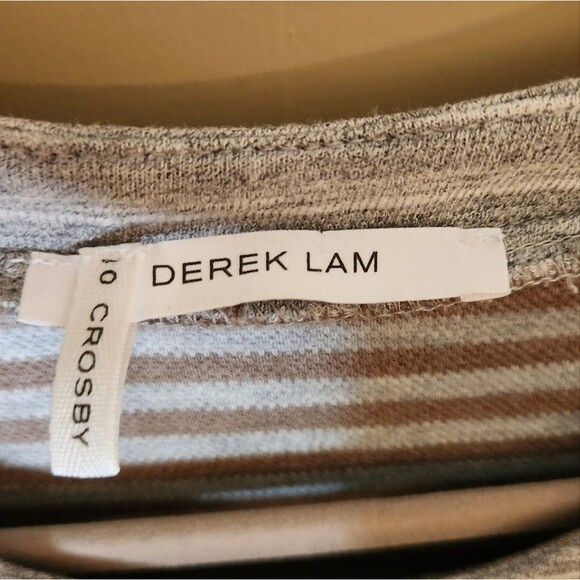 Derek Lam Sweatshirt Short Sleeve‎ Gray Oversized Boxy Cropped Knit Top Layer L - Picture 5 of 11